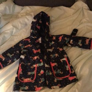 Carters girls wiener dog rain jacket size 4